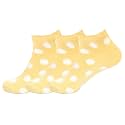 BambooMN Women's Super Soft Aloe Infused Fuzzy Nylon Spa Socks - Size 9-12 - Yellow Dots - 3 Pairs
