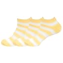 BambooMN Women's Super Soft Aloe Infused Fuzzy Nylon Spa Socks - Size 9-12 - Yellow Stripes - 3 Pairs