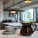 Bamby Black Ceramic 400 ml 1 Piece Creamer Tea Milk or greavy Pot Oven OTG and Microwave Safe (Black)