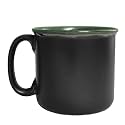 Bamby White Porcelain 260ml 1 Piece Creamer Jug Or Tea Pot for Milk, Tea and Coffee (Black &amp; Green)