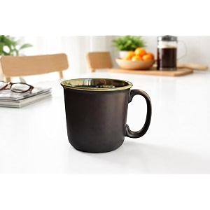bamby black and green 500ml coffee mug 1-piece microwave and dishwasher safe for serving coffee milk tea