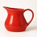 Bamby 480 ml Red Ceramic Creamer Jug | Handcrafted Glazed Milk & Sauce Pot | Elegant Tableware Pitcher for Coffee, Tea & Gravy | Microwave & Dishwasher Safe