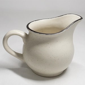 bamby off-white ceramic 375 ml 1 piece creamer jug or tea pot for milk tea and coffee white