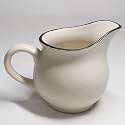 Bamby Off-White Ceramic 375 ml 1 Piece Creamer Jug Or Tea Pot for Milk, Tea and Coffee (White)