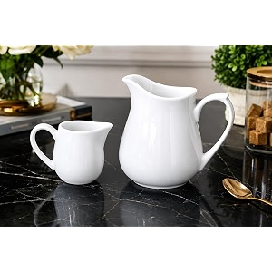 bamby porcelain310ml white gravy pot with 60ml creamer set of 2 piece