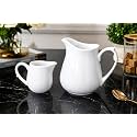Bamby Porcelain310ml White Gravy Pot with 60ml Creamer Set of 2 piece