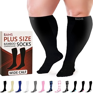 bams compression socks women amp men- premium bamboo ultra soft no-smell 15-20 mmhg