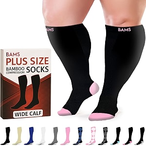 bams compression socks women amp men- premium bamboo ultra soft no-smell 15-20 mmhg