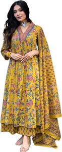 BAMSOM WEAR Women Kurti Palazzo Dupatta Set