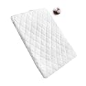 Bamuho Waterproof Pack and Play Sheets Fitted Quilted, 100% Cotton Pack and Play Mattress Protector, Fits Graco Pack n Play, Baby Portable Mini Cribs, Gourd Pattern Quilted - 39" x 27"