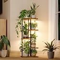 Bamworld Indoor Plant Stand with Grow Light Corner 5Tier