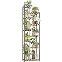 Bamworld Plant Stand Indoor Outdoor 11 Tier Tall Large Wood Plant Shelf