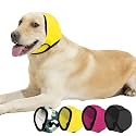 BAMY Swimming Waterproof Dog Ear Muffs,Calming Dog Ears Cover,Yellow,L