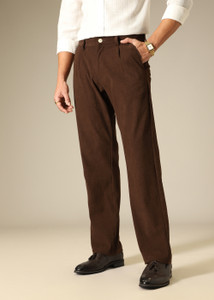 Banana Club Men Regular Fit Brown Corduroy