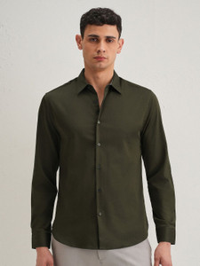 Banana Club Men Solid Casual Dark Blue