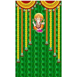 ganeshs backdrop for decorations  ganapati decorations backdrops  backdrop decoration  vinayaka chavithi pooja decoration 8x5 feet bbbb ganesh