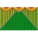 Ganesha backdrops | Banana Leaves for Decorations | vinayaka backdrops Decoration Cloth | Back Ground Decoration Clothes | Banana Leaf Backdrop| puja Backdrop Decorations Cloth 5x8 feet