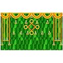 Banana Leaves with Flower Back Drop Curtain