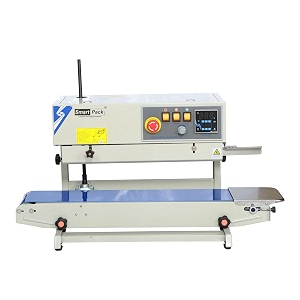 smart pack band sealer machine for vertical packaging of ld laminated and pp pouch sealing  packing machine  100g to 3 kg material packing depend on volume  semi-automatic and metal steel
