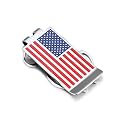 Bandmax American Flag Cash Clip Stainless Steel Dollar Cash Clip for Men Minimalist Slim Wallet Gift for Father Husband Son Patriotic Accessories
