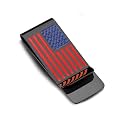 Bandmax Stainles Steel Money Clip for Men American Flag Cash Clip Credit Card Business Card Holder USA Flag Slim Wallet for Pocket Gift for Dad Husband