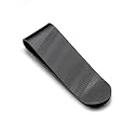 Bandmax Black Metal Money Clip for Men Matte Stripes Minimalist Cash Business Card Credit Card Holder Portable Slim Wallet for Pocket Gift for Father Husband Friend