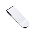 Bandmax Stainless Steel High Polished Slim Cash Clip for Men Large Capacity Money Credit Care Business Card Holder Slim Wallet Mens Accessory Gift