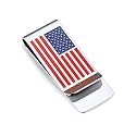 Bandmax American Flag Cash Clip For Men, Stainless Steel USA Flag Money Credit Card Business Card Holder American Flag Slim Wallet Patriotic Accessory