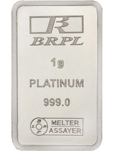 bangalore refinery 999 purity 1 g platinum bar