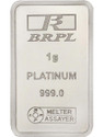 Bangalore Refinery 999 Purity 1 g Platinum Bar