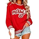 BANGELY Christmas Sweatshirt Women Christmas Tree Cake Graphic Sweater Shirts Xmas Holiday Pullover Cute Long Sleeve Tops