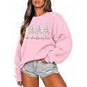 BANGELY Christmas Sweatshirt Women Christmas Tree Cake Graphic Sweater Shirts Xmas Holiday Pullover Cute Long Sleeve Tops