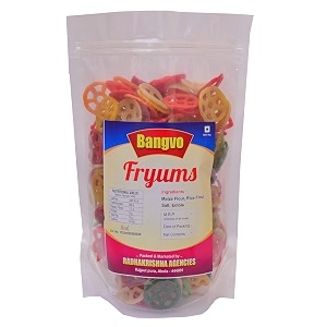 bangvo home made multicolour wheel shape papad fryums 400 grams
