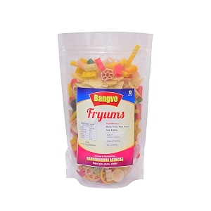 bangvo homemade colorful crunchy mixed shape fryums ready to fry  papad ready to fry  snack ready to fry 400 gram