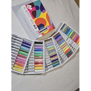 acrylic paint marker pens12 colors premium waterproof permanent paint art marker medium pen set for rock paintingdiy craftbrush tip 6060countmulticolor