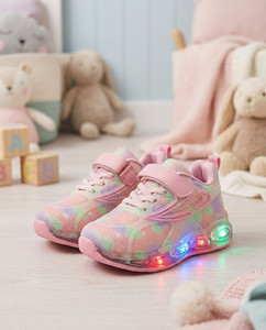 Baniroma Girls Velcro LED Shoes