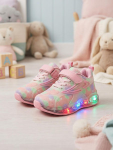 Baniroma Girls Velcro LED Shoes