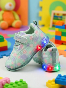 Baniroma Girls Velcro LED Shoes