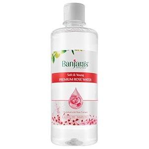 banjaras premium rose water alcohol amp paraben-free toner for all skin types 1030ml