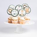 Safari Cupcake Toppers Set of 8 – Jungle Animal Theme Cake Decorations for Kids Birthday Party Wild One Safari Baby Shower Supplies Cake and Cupcake Picks