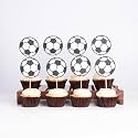 Set of 8 Football Cupcake Toppers | Sports Theme Party Decorations | Birthday Cake Decorators | Kids Football Party Supplies