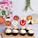 Set of 8 Wizarding World Cupcake Toppers | Harry Potter Theme Party Decorations | Birthday Cake Decorators | Kids Birthday Supplies