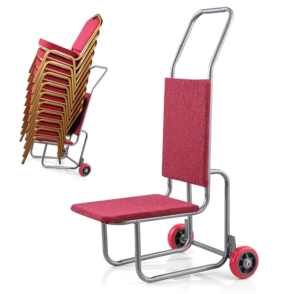 Stackable Chair Dolly Cart UHRLGHS Banquet Chair Dolly for Stackable Chairs, Mobile Transport ...
