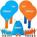 Banvih 4-Racket Badminton Set - Outdoor Beach Yard Camping Games for Family