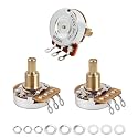 Banworks Brass A250K+B250K (2A1B) Imperial 3/8" Thread Guitar Pot 24-Spline