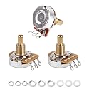 Banworks Brass A250K+B250K (1A2B) Imperial 3/8" Thread Guitar Pot 24-Spline