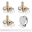 Banworks Brass A250K M8 Thread Full Sized Guitar Pots Metric 18-Spline Pots