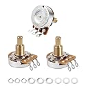 Banworks Brass A500K+B500K (2A1B) Imperial 3/8" Thread Guitar Pot 24-Spline