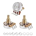 Banworks Brass A500K+B500K (1A2B) Imperial 3/8" Thread Guitar Pot 24-Spline