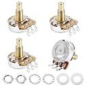 Banworks Brass A500K M8 Metric Thread Full Sized Guitar Solid Shaft Pots